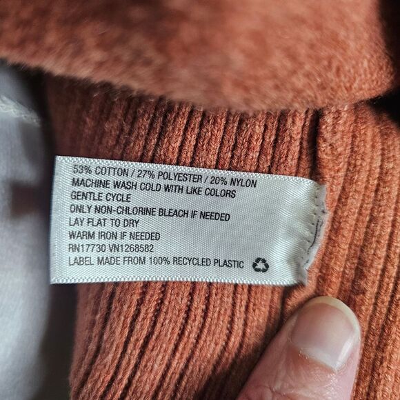 a new day Burnt Orange Rust Open Front Cardigan Size XL - Picture 7 of 8